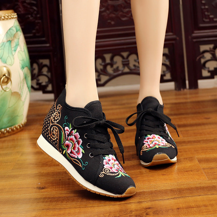 Autumn Beyond Sports Flat Bottom Embroidery Cloth Ethnic Canvas Shoes Newgew