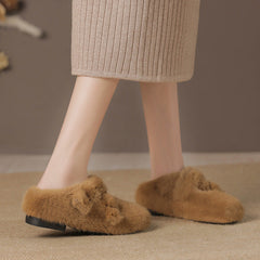 Women Minimalist Soft Winter Fur Slippers Newgew Shoes