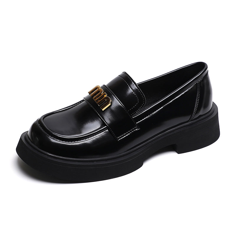 Women Retro Casual Metal Soft Loafers Newgew Shoes