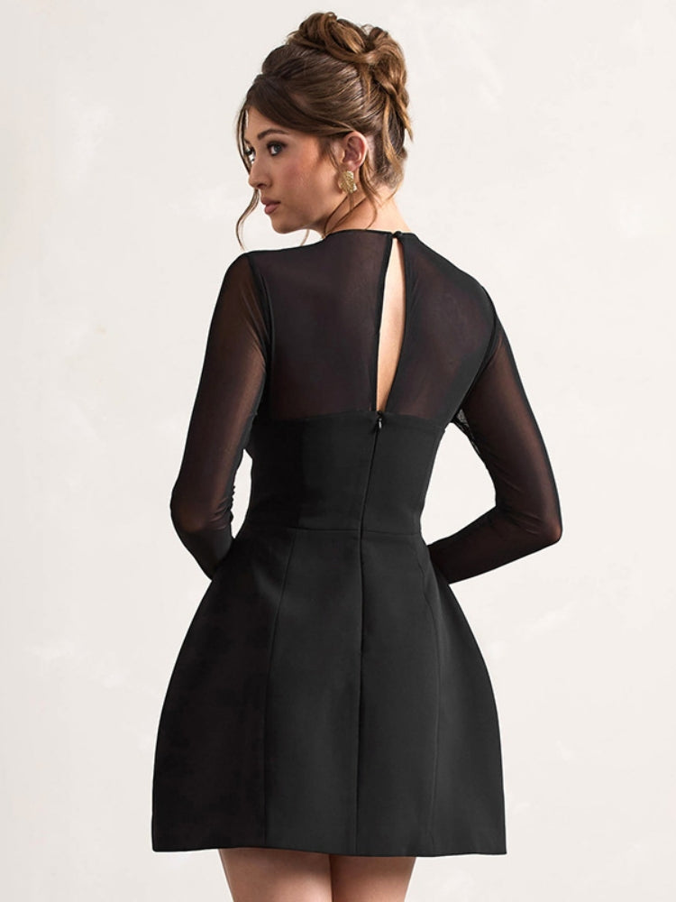 Sheer Elegant Mesh Mini Dress Newgew Dresses