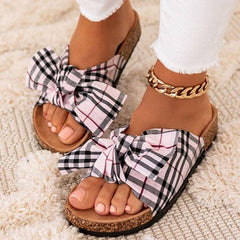 Fashion Casual Patchwork With Bow Round Comfortable Shoes NewGew