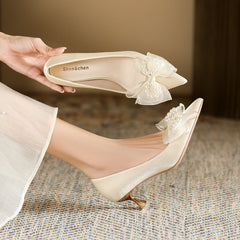 Women Fashion Satin Dress Pumps Newgew Shoes