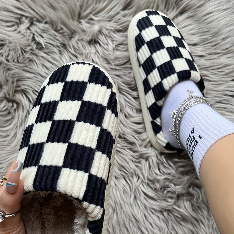 Casual Living Patchwork Round Keep Warm Shoes NewGew