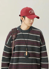 90's Style Rib Stripe Sweater Newgew