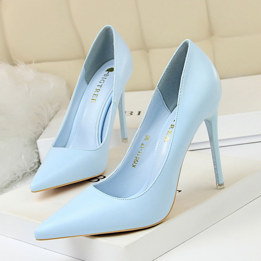 High Heel Matte Point Elegant Sweet Beauty Shoes NewGew