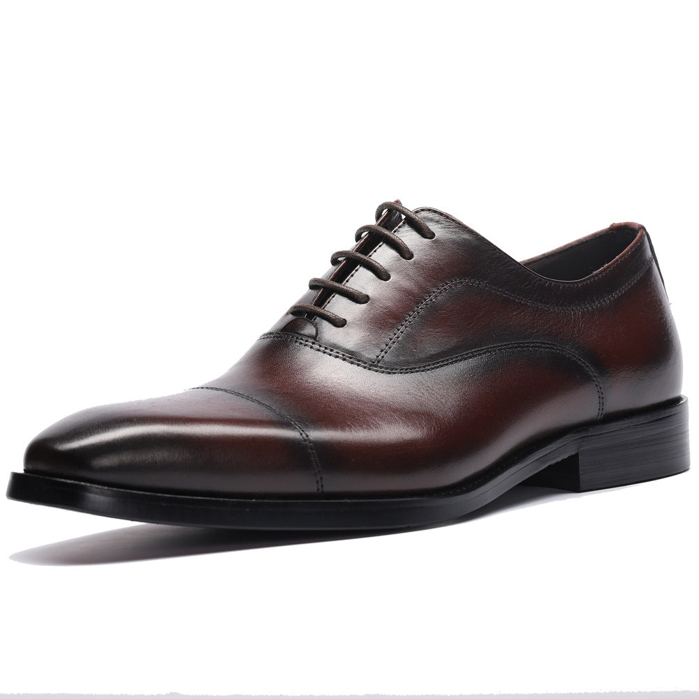 Men Classic Cowhide Solid Handmade Oxford Shoes Newgew Shoes
