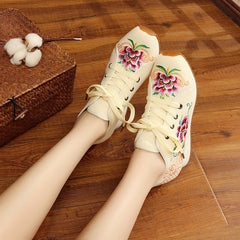 Autumn Beyond Sports Flat Bottom Embroidery Cloth Ethnic Canvas Shoes Newgew