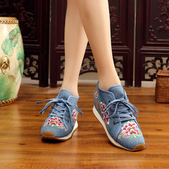 Autumn Beyond Sports Flat Bottom Embroidery Cloth Ethnic Canvas Shoes Newgew