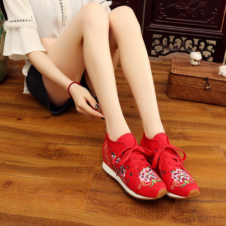 Autumn Beyond Sports Flat Bottom Embroidery Cloth Ethnic Canvas Shoes Newgew