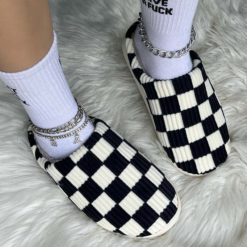 Casual Living Patchwork Round Keep Warm Shoes NewGew