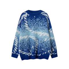 Abstract Rope Knitted Sweater Newgew