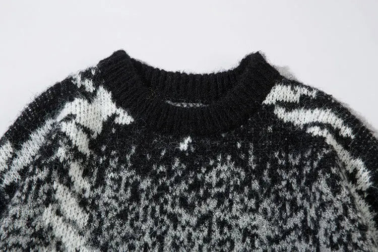 Abstract Rope Knitted Sweater Newgew