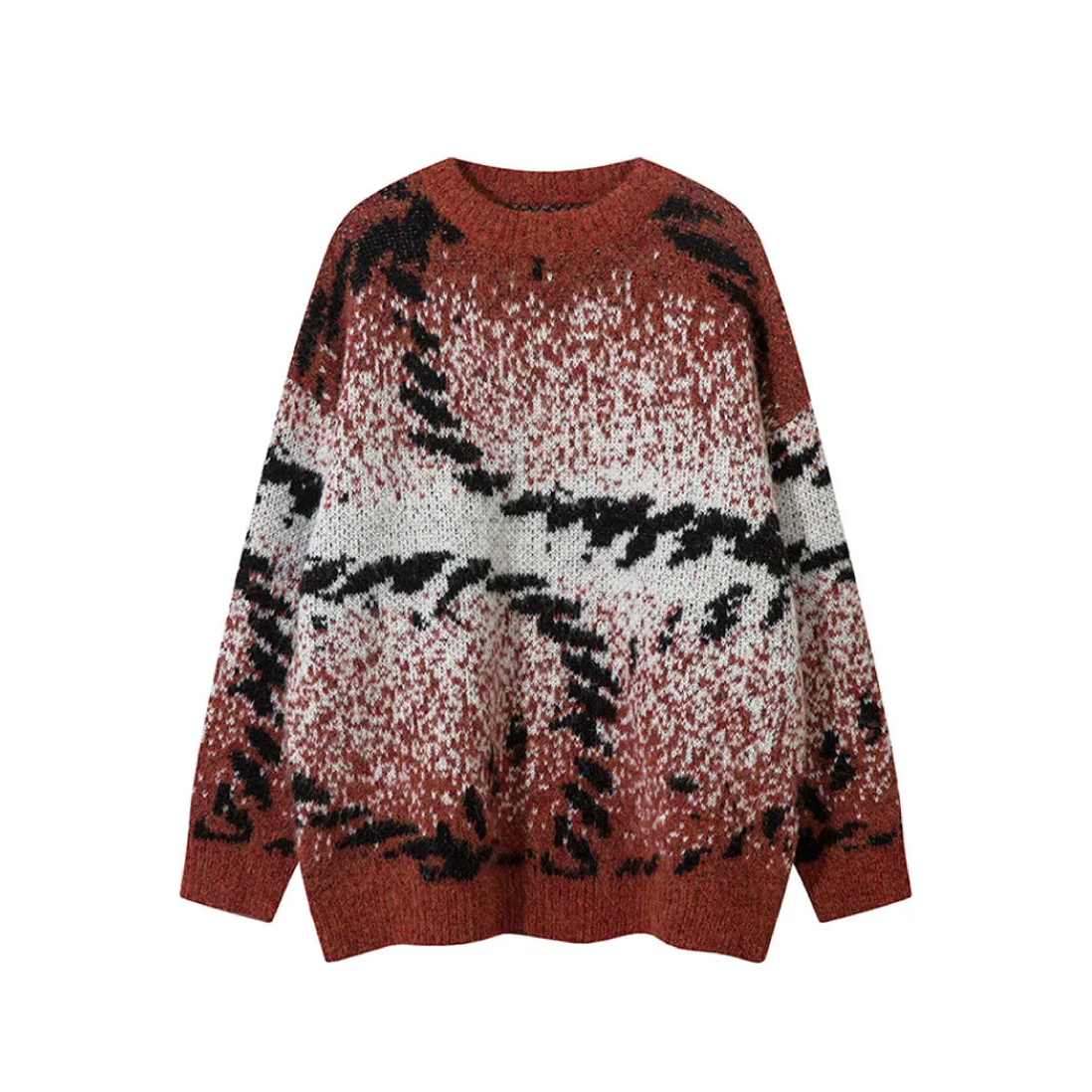 Abstract Rope Knitted Sweater Newgew