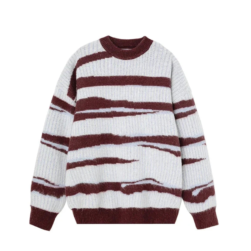 Abstract Stripe Sweater Newgew