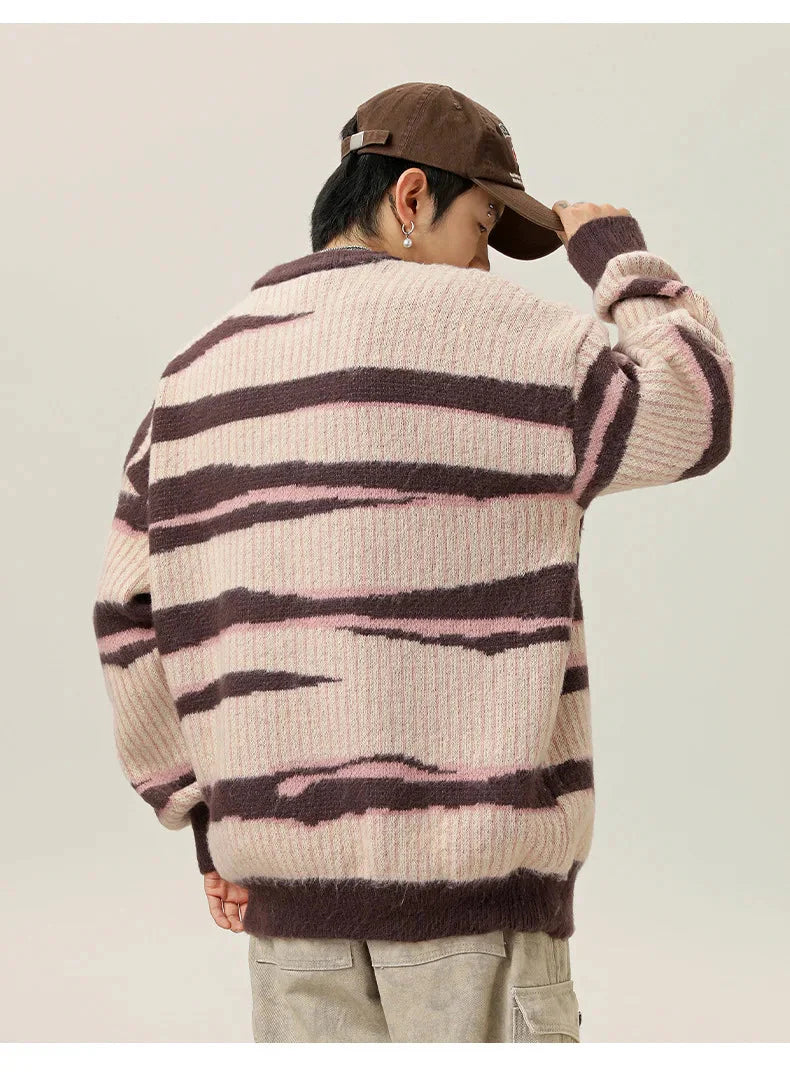 Abstract Stripe Sweater Newgew