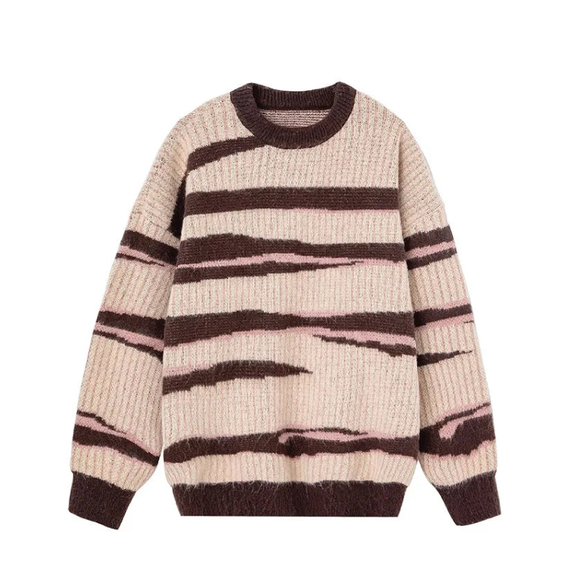 Abstract Stripe Sweater Newgew