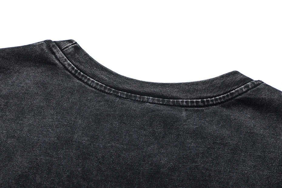 Acid Wash Seam Detail T-Shirt Newgew