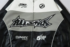 'Allstar' Faux Leather Racing Jacket Newgew