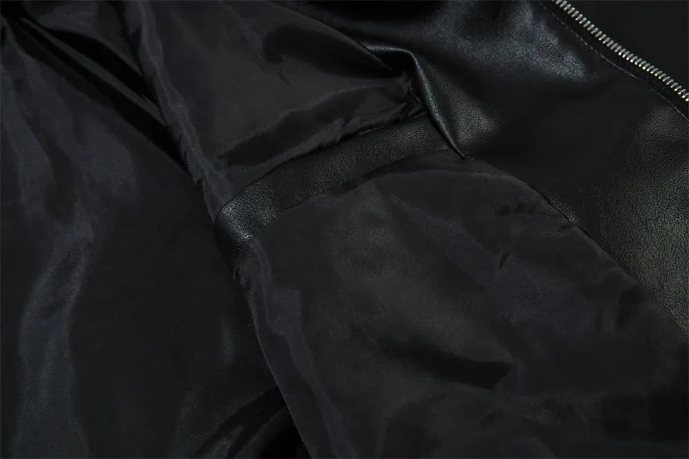 'Allstar' Faux Leather Racing Jacket Newgew