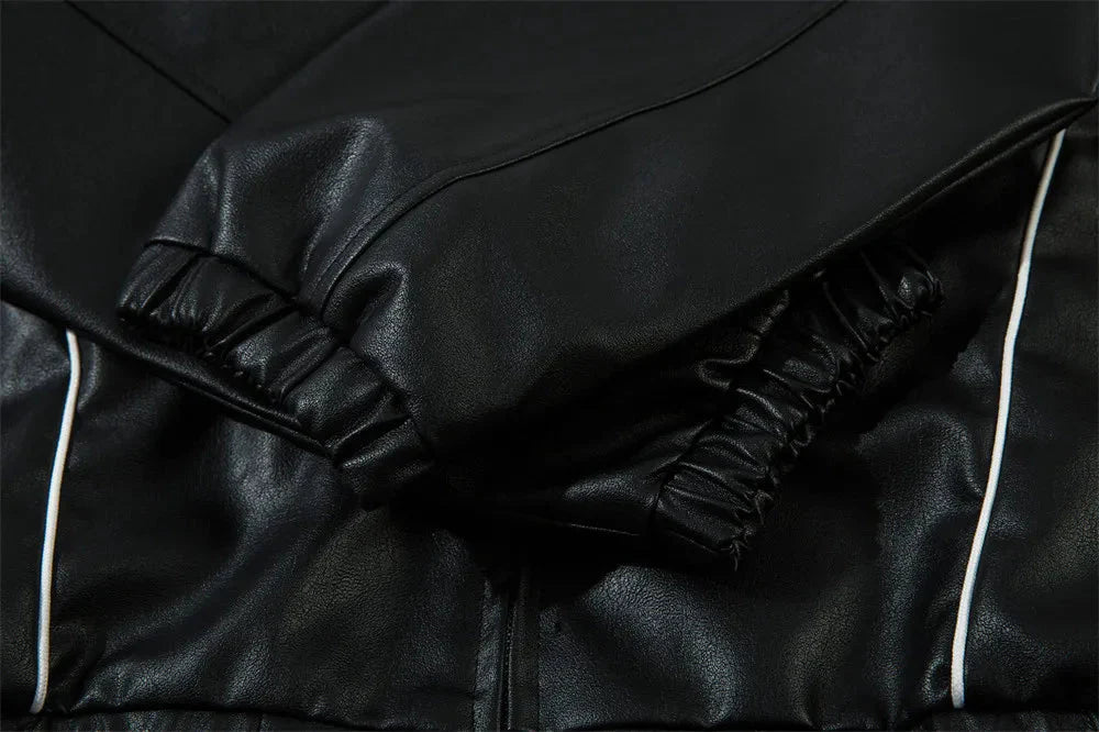 'Allstar' Faux Leather Racing Jacket Newgew