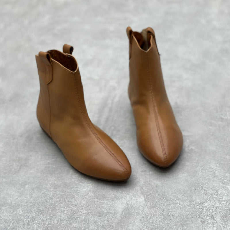 Almond Toe Chelsea Boots With Rear Zippers Newgew Shoes