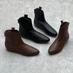 Almond Toe Chelsea Boots With Rear Zippers Newgew Shoes