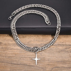 Astral Cross Chain Link Necklace Newgew