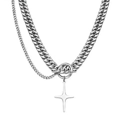 Astral Cross Chain Link Necklace Newgew