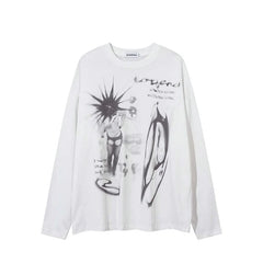 Avant-Garde Graphic Long Sleeve Tee Newgew