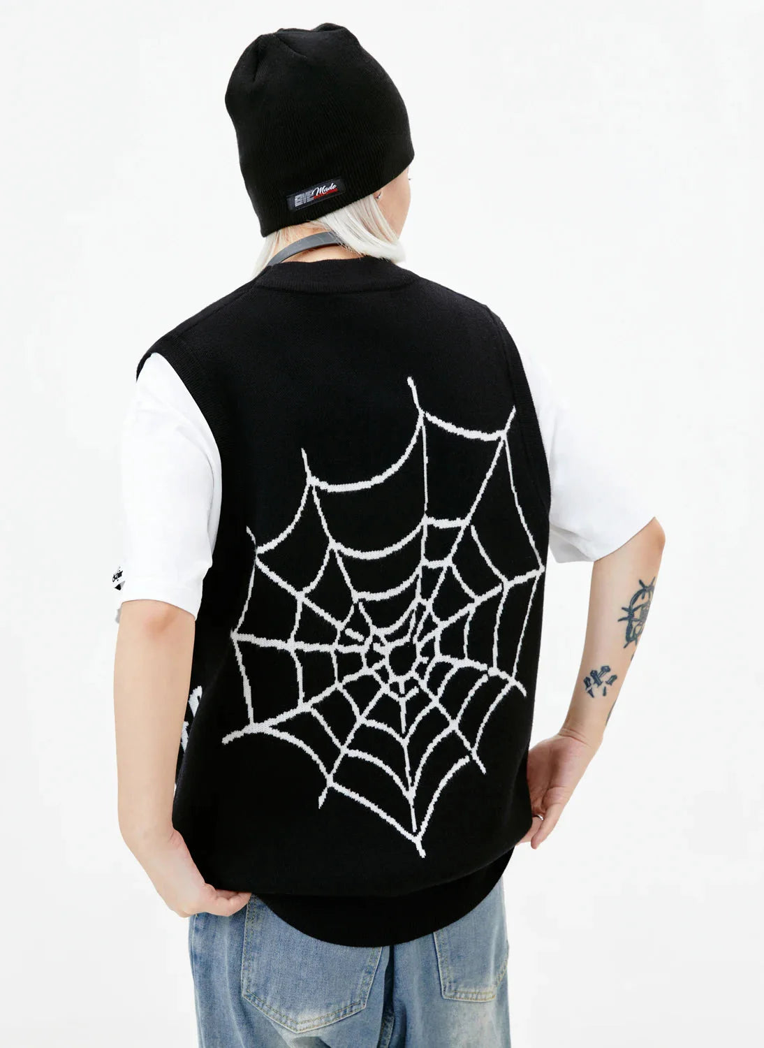 BLACK AIR Spider Jacquard Sweater Vest Newgew