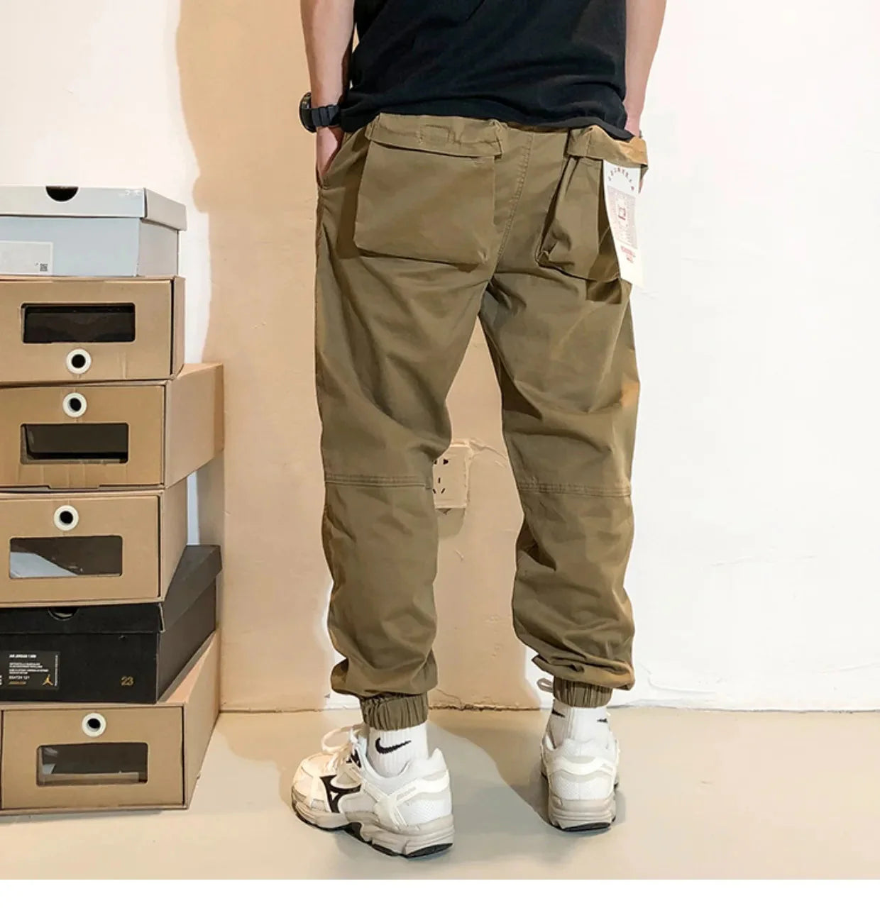 Belted Cuffed Cargo Pants Newgew