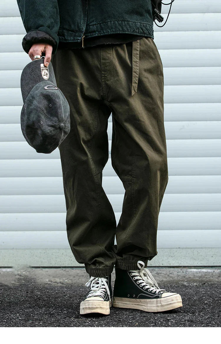 Belted Woven Utility Joggers Newgew