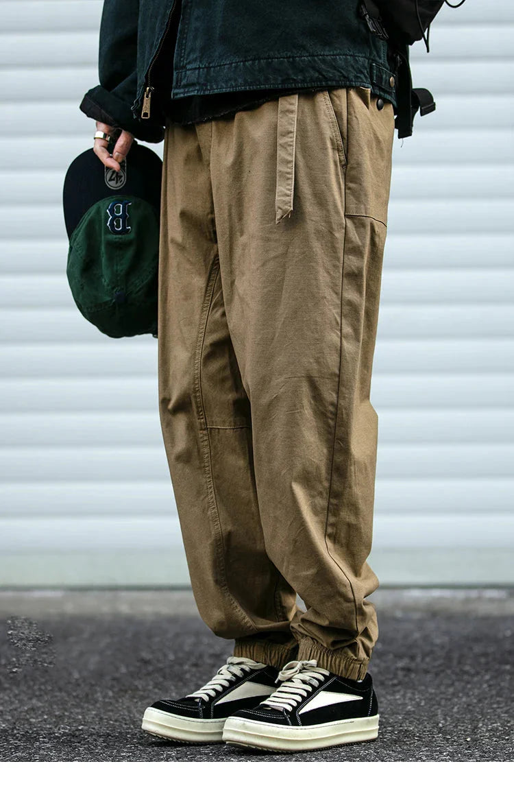 Belted Woven Utility Joggers Newgew