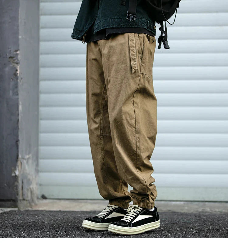 Belted Woven Utility Joggers Newgew