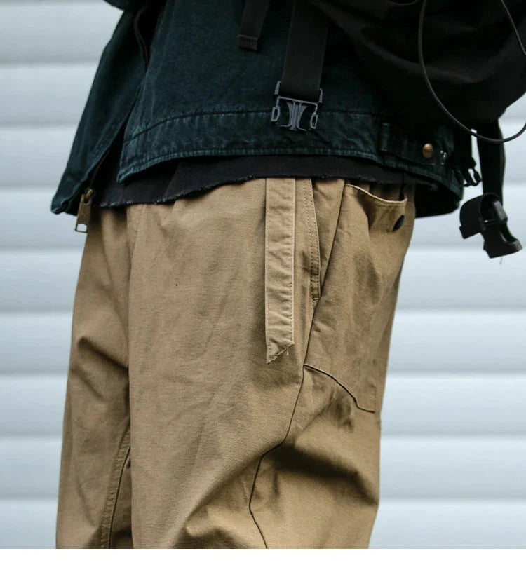 Belted Woven Utility Joggers Newgew