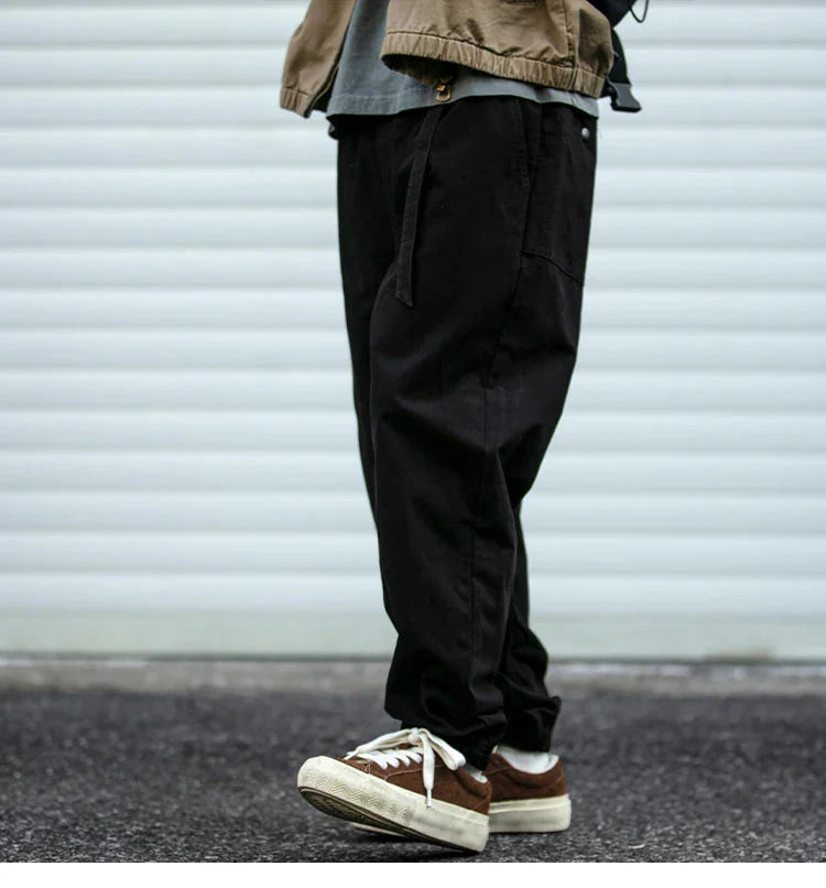 Belted Woven Utility Joggers Newgew