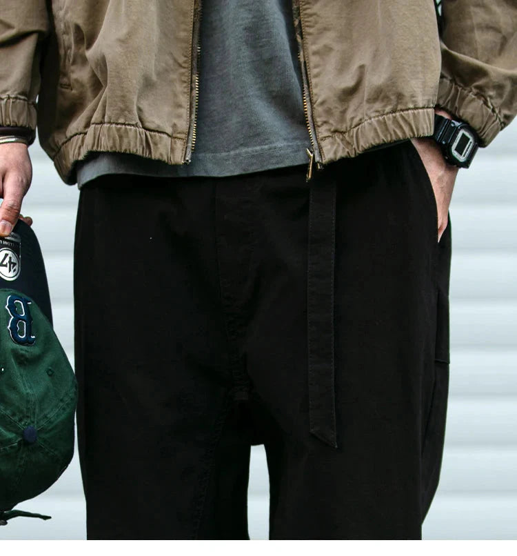 Belted Woven Utility Joggers Newgew