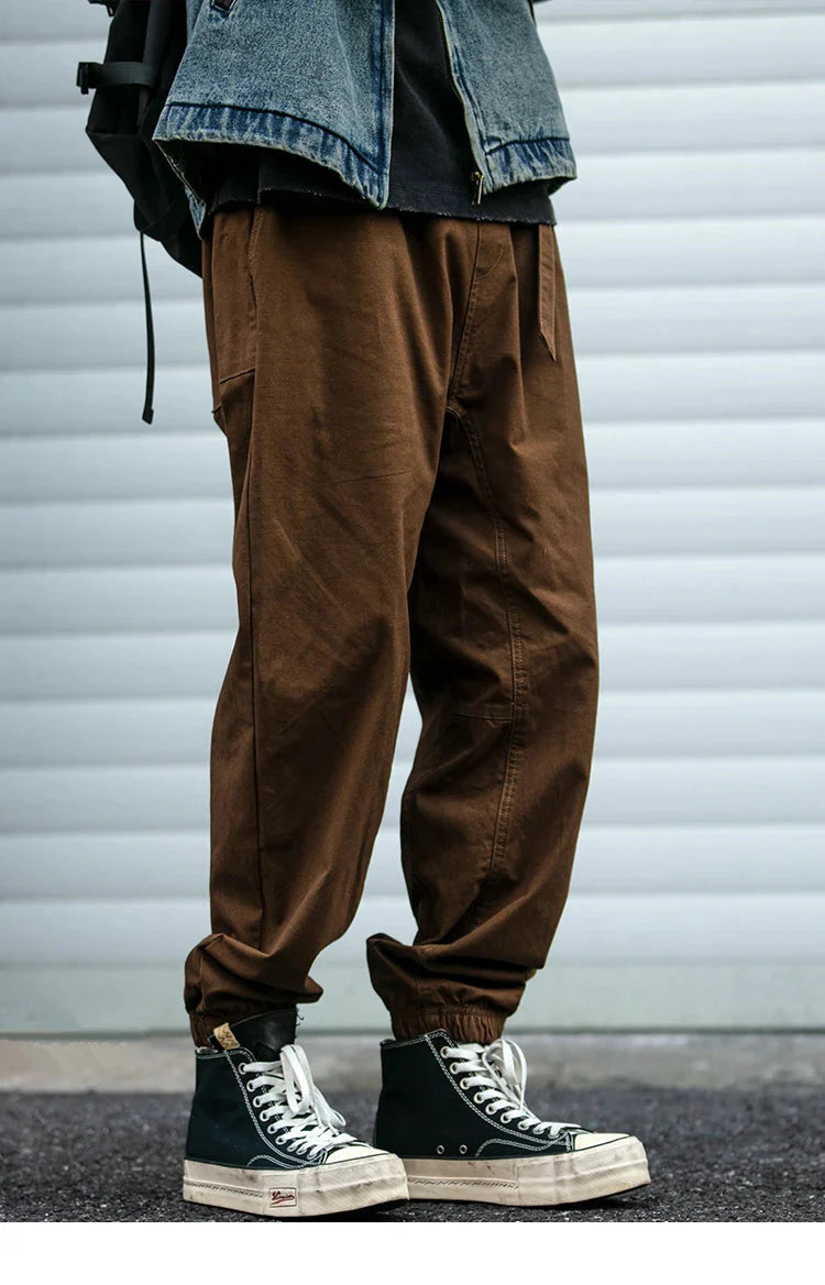 Belted Woven Utility Joggers Newgew