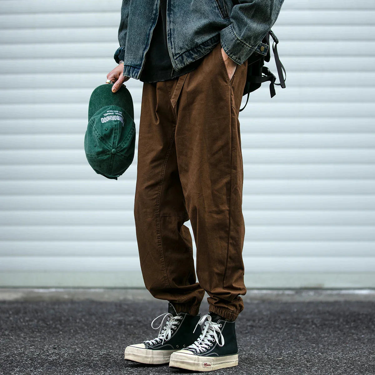 Belted Woven Utility Joggers Newgew