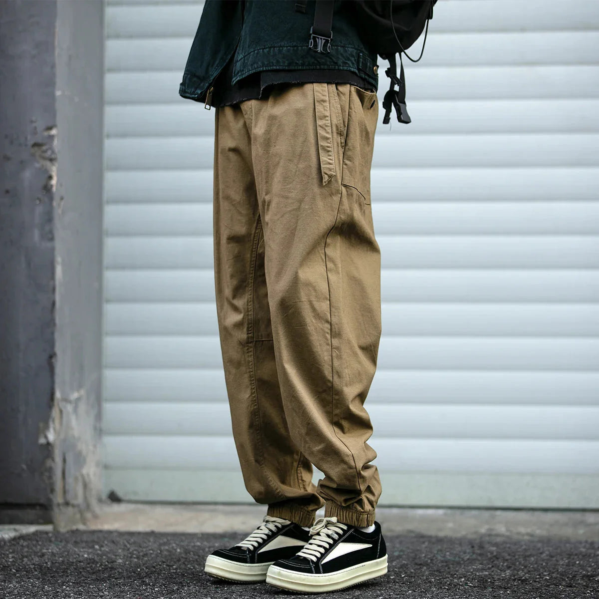 Belted Woven Utility Joggers Newgew