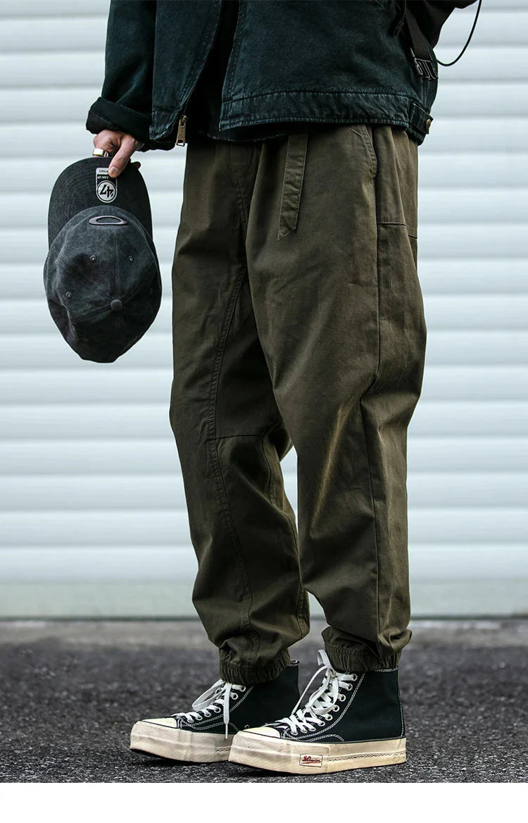 Belted Woven Utility Joggers Newgew