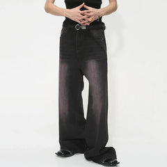 Black/Pink Fade Baggy Jeans Newgew