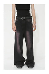 Black/Pink Fade Baggy Jeans Newgew