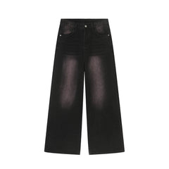 Black/Pink Fade Baggy Jeans Newgew