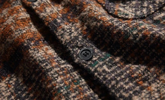 Boucle Texture Check Overshirt Newgew