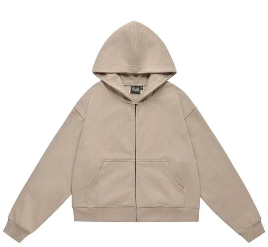 Essential Boxy Zip-up Hoodie Newgew