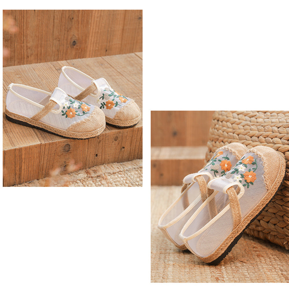 Breathable Mesh Embroidered Women Shoes Slippers Newgew Shoes