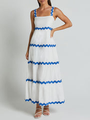 Simple Ripple Bandeau Slip Dress Newgew Dresses