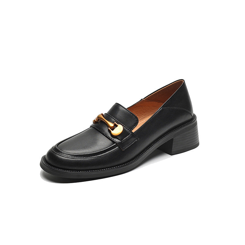 British Style Fashion Leather Loafers For Women Newgew Shoes