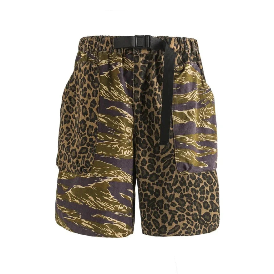 Camo/Animal Print Patchwork Shorts Newgew